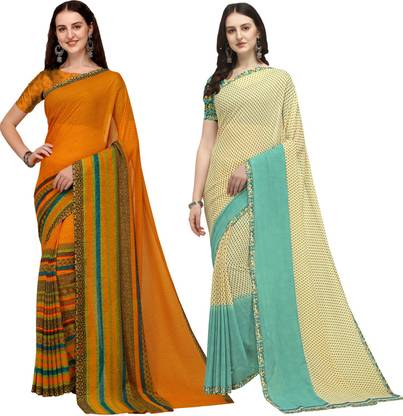 Anand Sarees Printed Daily Wear Georgette Saree with Unstitched Blouse