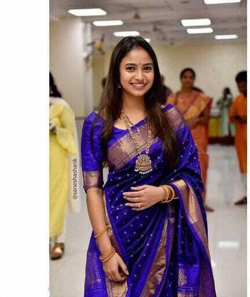 Woven Kanjivaram Jacquard, Pure Silk Saree