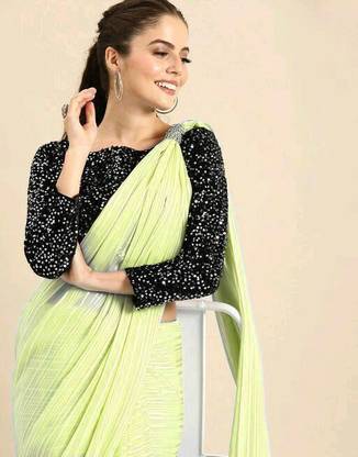 Striped Daily Wear Georgette Saree