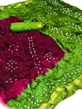 Bandhani Cotton Silk Saree