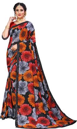 Floral Print Daily Wear Georgette Saree