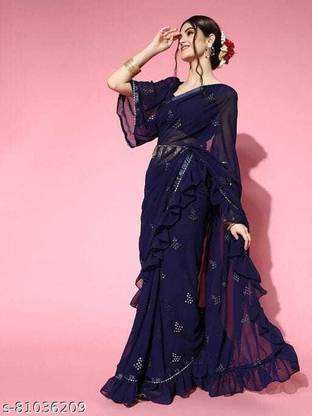 Embroidered Bollywood Georgette Saree