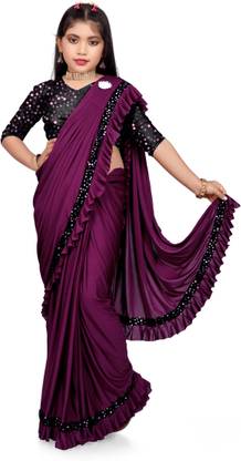 Embellished Bollywood Lycra Blend Saree