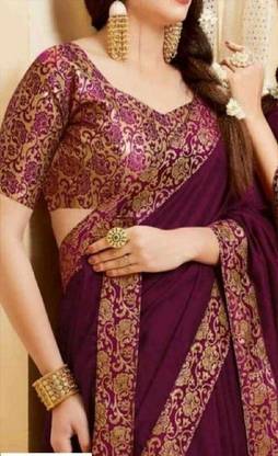 Self Design Bollywood Lycra Blend Saree