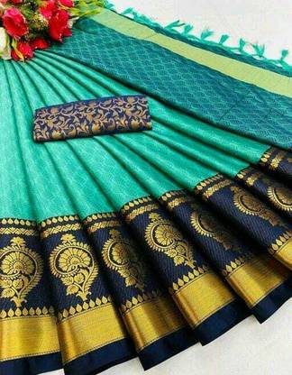 Woven Coimbatore Cotton Silk Saree