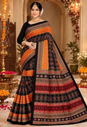 Geometric Print, Striped, Printed Daily Wear Pure Cotto...