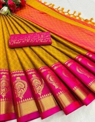 Woven Coimbatore Cotton Silk Saree