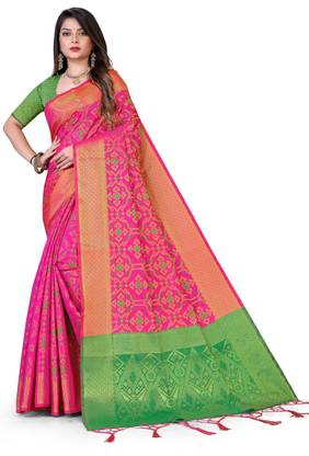 Patola Cotton Blend, Cotton Silk Saree