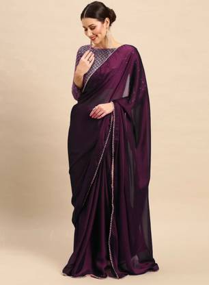 mahi creation Self Design Daily Wear Satin Saree