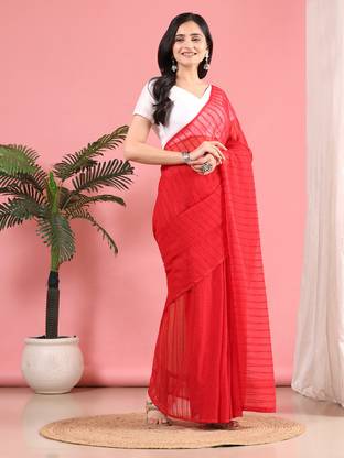 Pionex Self Design Banarasi Chiffon Saree