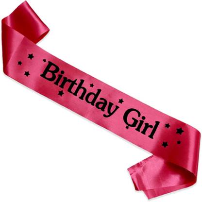 Wobbox Birthday Girl Sash( Pink), Sash For Birthday, Happy Birthday Sash For Girls
