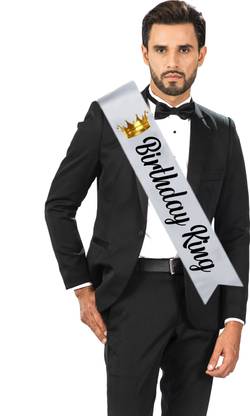 URBAN PENDU Birthday King Text Printed Sash