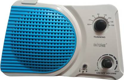 IPSIMPACT INTONE PORTABLE SPEKER FM RADIO WITH BLUTOOTH WITH RECHARGABLE BATTARY Plug and Play Satellite Radio