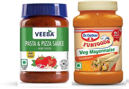 VEEBA pasta n pizza sauce & Veg Mayonnaise Tandoori Sauce & Dip