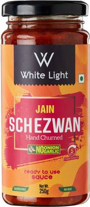 WHITE LIGHT FOOD Hand Churned Jain Schezwan (No Onion No Garlic) Sauces