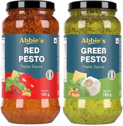 Abbie's Pesto Green & Pesto Red Pasta sauce 185g pack of 1 each Sauces