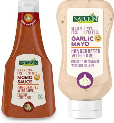Naturin Momo Sauce 375g and Garlic Mayo 290g Sauce