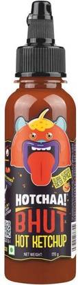 Hotchaa Bhut Hot Ketchup 170g - New Launch: with Bhut Jalokia, Smoky, Bold, Tangy Ketchup