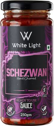 WHITE LIGHT FOOD Hand Churned Schezwan Sauce with Vegan Natural Ingredient Sauces