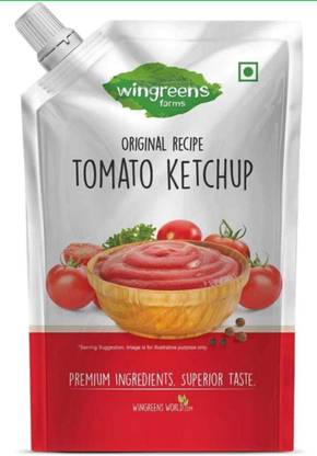 WINGREENS FARM Fresh Tomato Ketchup No added Preservatives or Colours Sweet and Spicy Ketchup