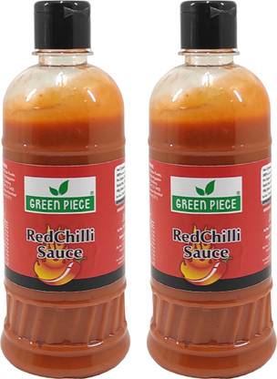 GREEN PIECE Red Chilli Sauce (500ml) (Pack of 2) Sauce