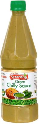 NAVRANG Green Chilli Sauce Bottle Ready To Use Sauce (700gm) Sauce