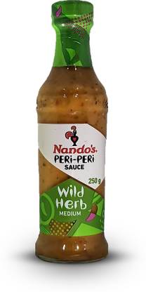 Nando's Peri Peri Chilli Sauce - Wild Herb 250 G Product of South Africa Sauce