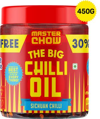 MasterChow Chilli Oil Spicy Sichuan Chilli Oil (450gms) - 30% Extra Sauce & Dip