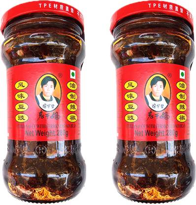 LAOGANMA Chilli Sauce with Fermented Soyabean Pack of 2 Sauce & Dip
