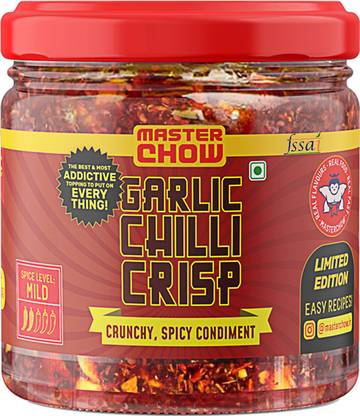 MasterChow Garlic Chilli Crisp - Spicy, Crunchy, Garlicky Flavor Sauce & Dip