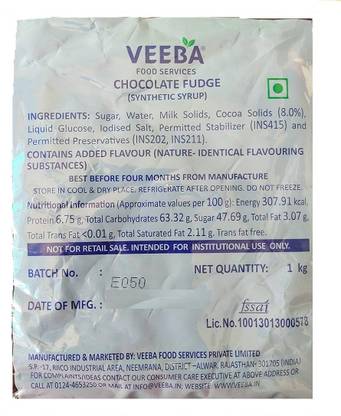VEEBA Chocolate Fudge Sauce