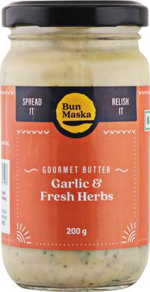 Bun Maska Garlic & Fresh Herbs Butter (200 GM), No Artificial Color, Healthy Sauce & Dip