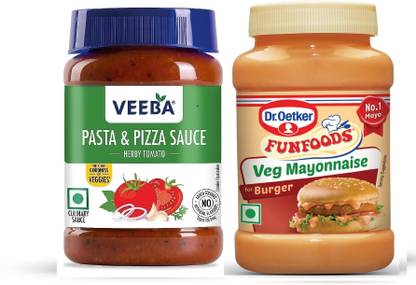 VEEBA pasta n pizza sauce & Veg Mayonnaise Burger Sauce & Dip