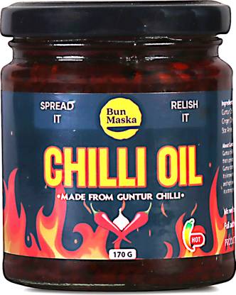 Bun Maska Chilli oil, Spicy, Crunchy, Garlicky Flavor, No Preservative Sauce & Dip