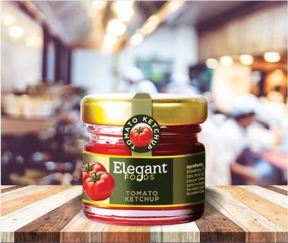 Elegant Tomato Ketchup with Real Fruit Ingredients in Glass Jar 28 Grams Each Bottle - Ketchup