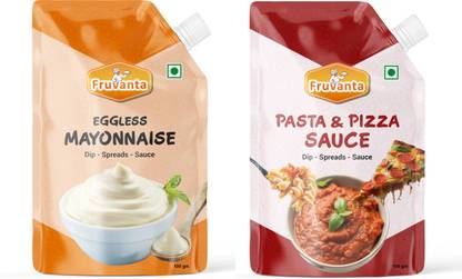 Fruvanta eggless Mayonnaise and Pizza Pasta Sauces (100gm x 2) Sauce & Dip