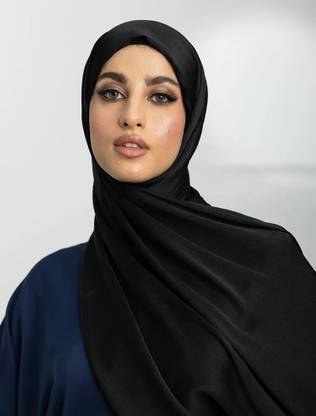 zevio Solid Satin Blend Women Fancy Scarf