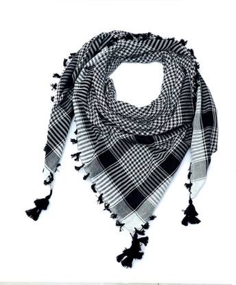 Blooming Faith Checkered Cotton Blend Men & Women Scarf