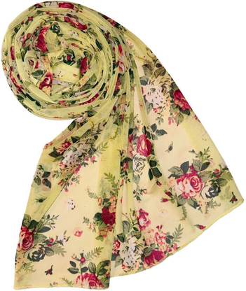 SAVAARA Printed Net Women Scarf, Stole, Fancy Scarf