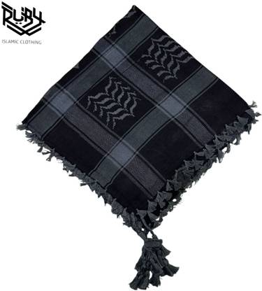 RUBY Checkered Cotton Blend Men Scarf