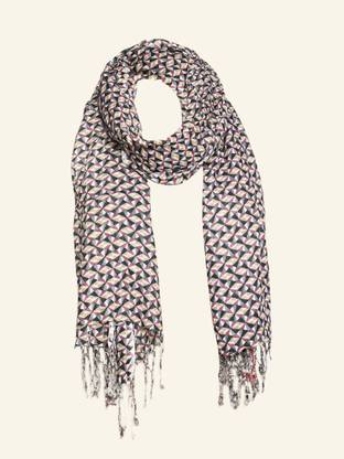 Vasaba Floral Print Polycotton Women Scarf, Stole, Fancy Scarf