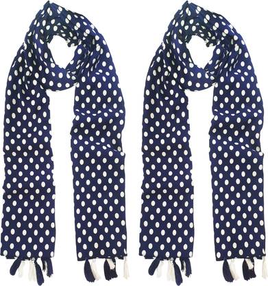 HELLO MISTY Polka Print Cotton Rayon Blend Girls Stole