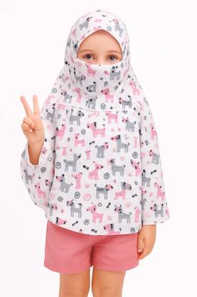 evaclothing Printed Cotton Blend Baby Girls Fancy Scarf, Scarf, Stole, Faux Turtleneck Neck Cover
