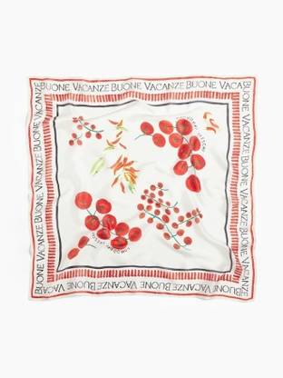 NK Textiles Floral Print, Animal Print Satin Blend Women Fancy Scarf