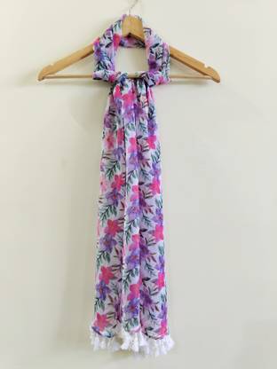 VIBHI Floral Print Georgette Girls Stole