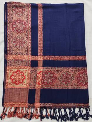 Saba Self Design, Woven Viscose Women Fancy Scarf, Scarf, Stole