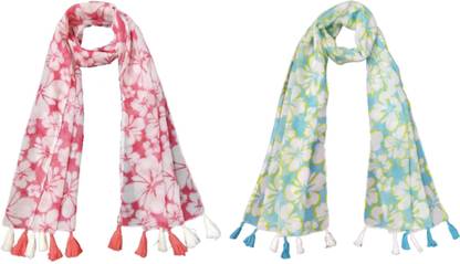 StoleVilla Printed Chiffon Women Scarf, Stole, Fancy Scarf