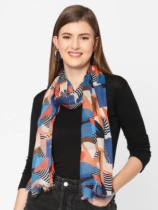 CLOTH HAUS INDIA Geometric Print Viscose Women Scarf