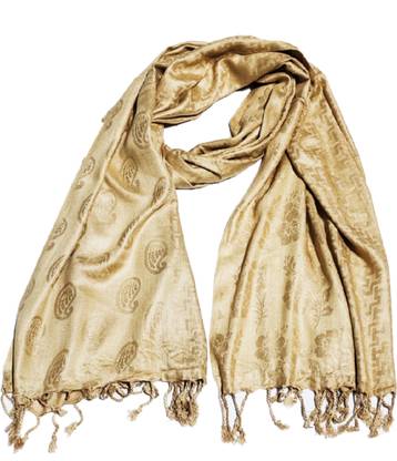 Saba Self Design, Woven Viscose Women Fancy Scarf, Scarf, Stole