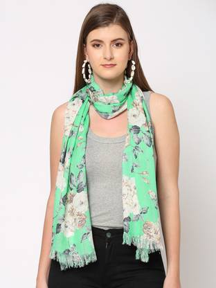 CLOTH HAUS INDIA Geometric Print Cotton Blend Women Scarf